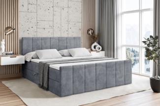 ALTDECOR Boxbett MOETI-Z (Multipocket-Matratze H4, H3 Matratze Bonellfederung, Topper, Kopfteil), Doppelbett mit Fußteil