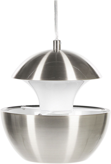'Bojana' Hängelampe Hängeleuchte Silber Metall 180 cm Elegante Optik Retro Eklektisch Modern