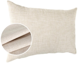 ANRO Dekokissen MrJack Kissenbezug Leinenoptik Deko Kissen Uni, Sofakissen 40x40 cm ohne Füllung Creme