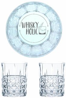 Nachtmann Whiskyglas Gravur Whiskyholic, Whiskeygläser Set, Gravur, Geschenk, Kristallglas, 345 ml, 2er Set