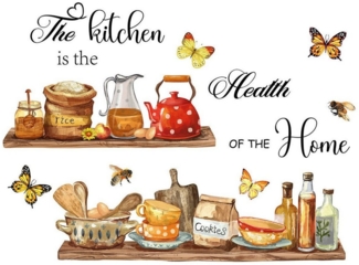 FELIXLEO Wandtattoo Wandtattoo Küche - Wandsticker Herausnehmbar Selbstklebend Küche (1 St)