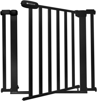 Kinderkraft LOCK&GO Treppenschutzgitter Ohne Bohren, Türschutzgitter, Kinderschutzgitter, von 75 bis 103 cm, 90 Grad öffnen, doppelte Verriegelung, Schließt automatisch, Schwarz