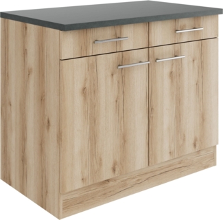 OPTIFIT Unterschrank Bella Breite 100 cm, mit 2 Türen und 2 Schubkästen