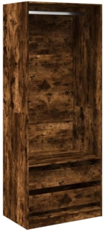 vidaXL Kleiderschrank Räuchereiche 80x50x200 cm Holzwerkstoffs 3307751