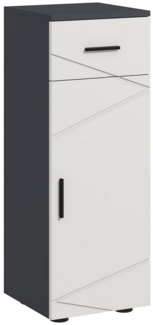 Kleankin Badkommode Badezimmerschrank mit Schublade, Verstellbar Ablagen (Badschrank, 1 St, Aufbewahrungsschrank), für Badezimmer, Wohnzimmer 30 x 30 x 82 cm Grau