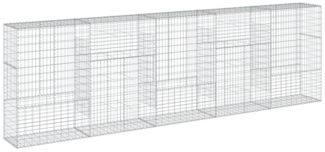 vidaXL Gabione mit Deckel 500x50x150 cm Verzinktes Eisen 3295158