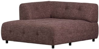 Modulsofa Louis Chaiselongue aus grobmaschigen Stoff Links, Altrosa