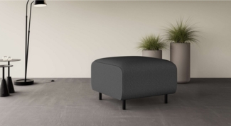 Home affaire Polsterhocker ARROS klein mit Wellenunterfederung, Maße B/T/H: 70/70/46 cm, passend zur Serie, in hochwertiger Verarbeitung