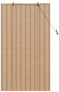 vidaXL Fensterjalousien und -schattierungen Hellbraun 90 x 160 cm 42006898