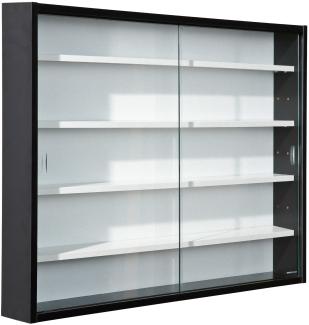 Vitrinenschrank Comit Glas Vitrine Hängeschrank Wandschrank weiß schwarz