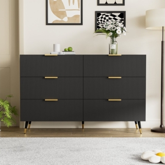 OKWISH Sideboard Kommode (Schuhschrank, Anrichte, 1 St, mit Metallfüße, 120*77*40cm), mit modernem Design und viel Stauraum