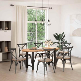 vidaXL Esstisch Hellbraun 180x90x74 cm Massivholz Eiche Oval 3305286