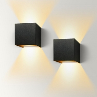 Simloveve Wandleuchte 2 Stück LED Wandleuchte Außenwandleuchten, Einstellbarer Lichtstrahl, für Wohnzimmern, Schlafzimmern, Küchen, Fluren, Treppen, Esszimmern