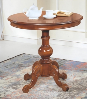 JVmoebel Esstisch Luxus Couchtisch braun lackierter Massiv Italien Esstische runde Möbel (Esstisch), Made in Europa