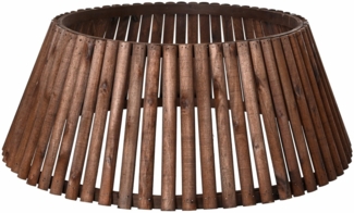 Kaemingk Weihnachtsbaumdecke, Weihnachtsbaumrock aus Holz 43x22cm Braun