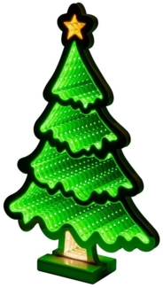 Star-Max LED Fensterbild 36002 LED-Tanne Weihnachtsbaum Infinity Effekt 132 SMD LED 27 x 7 x 40 cm