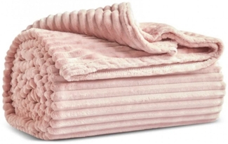 Karaca Tagesdecke Karaca Ruby Stripe, Wellsoft TV-Decke, Rosa