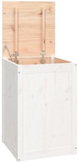 vidaXL Wäschetruhe Weiß 44x44x66 cm Massivholz Kiefer 823565