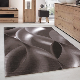 Carpettex Designteppich Abstrakt Wellen Design, Läufer, Höhe: 6 mm, Modern Kurzflor Teppich Wohnzimmer Abstrakt Wellen Design Pflegeleicht