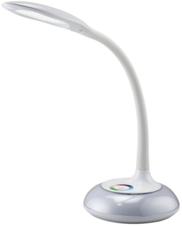 casa NOVA LED Schreibtischlampe RAY, 2-flammig, H 55 cm, Weiß, Kunststoff, Dimmfunktion, RGB-Farbwechsel, Touchsensor, LED fest integriert, Neutralweiß