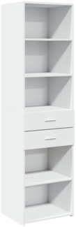 vidaXL Highboard Weiß 50x42,5x185 cm Holzwerkstoff 3281455