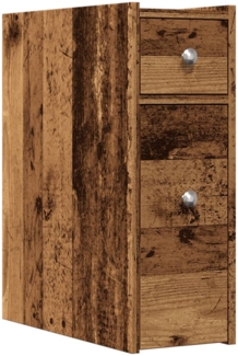 vidaXL Badschrank Schmal mit Rollen Altholz-Optik Holzwerkstoff 855293