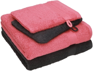 Betz Handtuch Set 4 tlg. Handtuch Set HAPPY Pack 2 Handtücher 2 Waschhandschuhe, 100% Baumwolle (Set)