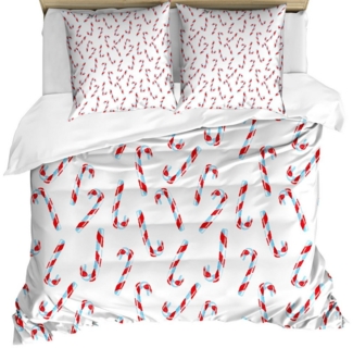 Abakuhaus Bettwäsche Milbensicher Allergiker geeignet mit Kissenbezügen, Microfaser, Zuckerstange Aquarelle Süßwaren