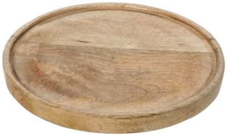 Meinposten Dekoteller Teller Mango Holz Dekobrett Untersetzer Schmuckteller Tablett Ø 25 cm (1 St)