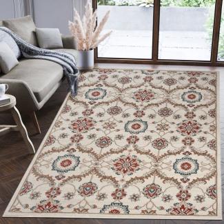 Mazovia Orientteppich Oriente Teppich - Traditioneller Teppich Orient Creme Beige Ivory, 60 x 100 cm, Geeignet für Fußbodenheizung, Pflegeleicht, Wohnzimmerteppich