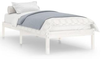 vidaXL Massivholzbett Weiß 90x190 cm 809983