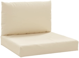 vidaXL Palettenkissen 2-tlg. Beige Oxford-Gewebe 361757