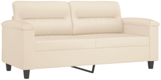 vidaXL 2-Sitzer-Sofa Beige 140 cm Mikrofasergewebe 359566