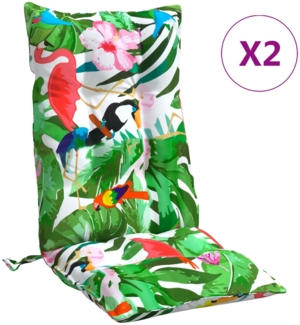 vidaXL Hochlehner-Auflagen 2 Stk. Mehrfarbig Oxford-Gewebe 377653
