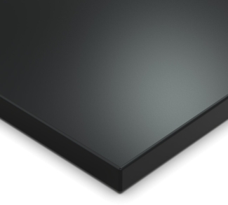 Dekor Spanplatte 19mm Tischplatte schwarz melaminharzbeschichtet mit ABS Kante Umleimer - Größe 80 x 90 cm - Höhe 1,9 cm - Farbe Vulkanschwarz