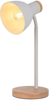 näve Schreibtischlampe Marie, ohne Leuchtmittel, Fuß und Schirm z.T. aus Holz, Schirm flexibel beweglich, E14