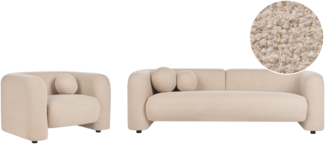 4-Sitzer Sofa Set Bouclé beige LEIREN