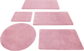 Wecon home Basics Badematte Joris, Höhe 20 mm, rutschhemmend beschichtet, strapazierfähig, Polyester, rechteckig, waschbar, viele Größen, Badezimmerteppich, uni