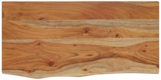 vidaXL Baumkante ohne Halterungen, Massivholz Akazie natur, 60 x 30 x 2,5 cm