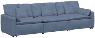 vidaXL Modulares Sofa mit Kissen Blau 3321110