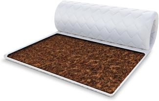 Topper 80 x 200 cm Matratzenauflage mit KOKOS Matratzenschoner Kokosfaser H4