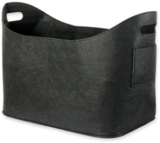 Schramm Aufbewahrungstasche Schramm® Kaminholztasche schwarz aus Filz Holzkorb ca. 53x40x30 cm wählbar 1, 2 oder 3 Stück Filzkorb Zeitungskorb Filztaschen (1-tlg)
