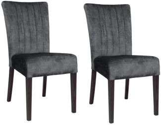 Home affaire 4-Fußstuhl (Set, 2 St), vertikale Nähte in der Rückenlehne