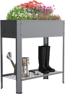 VCM Blumentöpfe Balora 921118 Schwarz H. 88 x B. 80 x. T. 35 cm