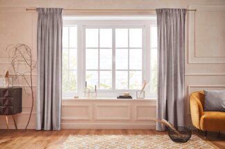 Guido Maria Kretschmer Home&Living Vorhang SAMT (1 St), Multifunktionsband, blickdicht, blickdicht, monochrom, Samt Optik, basic