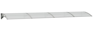 vidaXL Türvordach Grau und Transparent 400x75 cm Polycarbonat 153598
