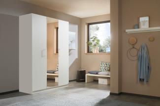 rauch Kleiderschrank; Drehtürenschrank COSMO, 3-türig, 1 Spiegeltüre, Alpinweiß, mit Aufbewahrungsboxen, 136x197x54xcm