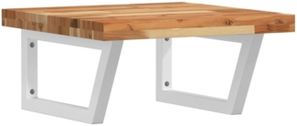 vidaXL Waschbeckenregal Wandmontage Stahl und Akazienholz 3302774