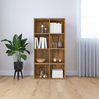 vidaXL Bücherregal/Sideboard Räuchereiche 66×30×130 cm Holzwerkstoff 815249