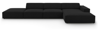 Micadoni 5-Sitzer Ecksofa Jodie Black